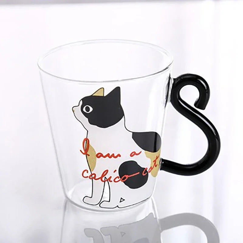 Adorable Cat Tail Glass Mug