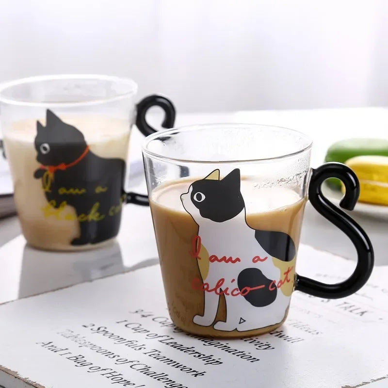 Adorable Cat Tail Glass Mug