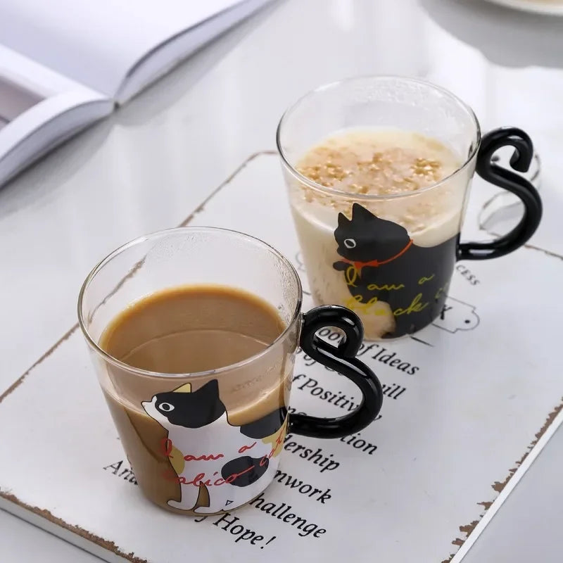 Adorable Cat Tail Glass Mug