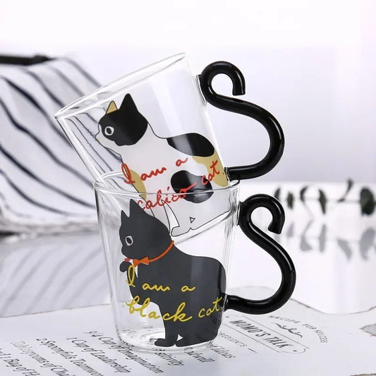 Adorable Cat Tail Glass Mug