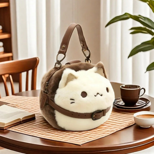 Adorable Plush Cat Shoulder Bag