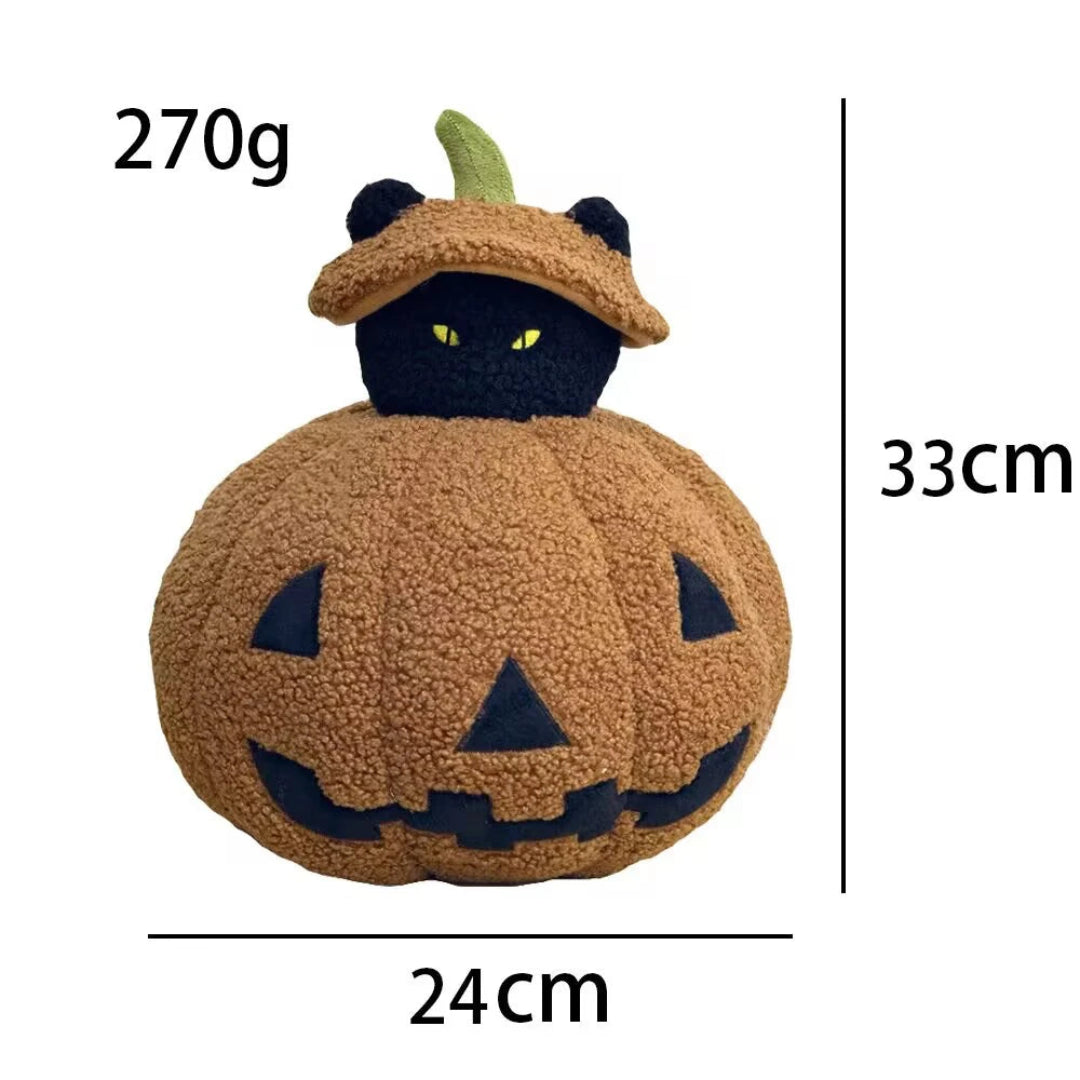 Black Cat Pumpkin Plush
