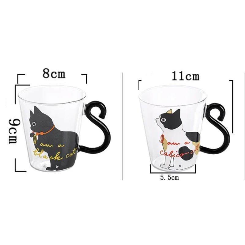 Adorable Cat Tail Glass Mug