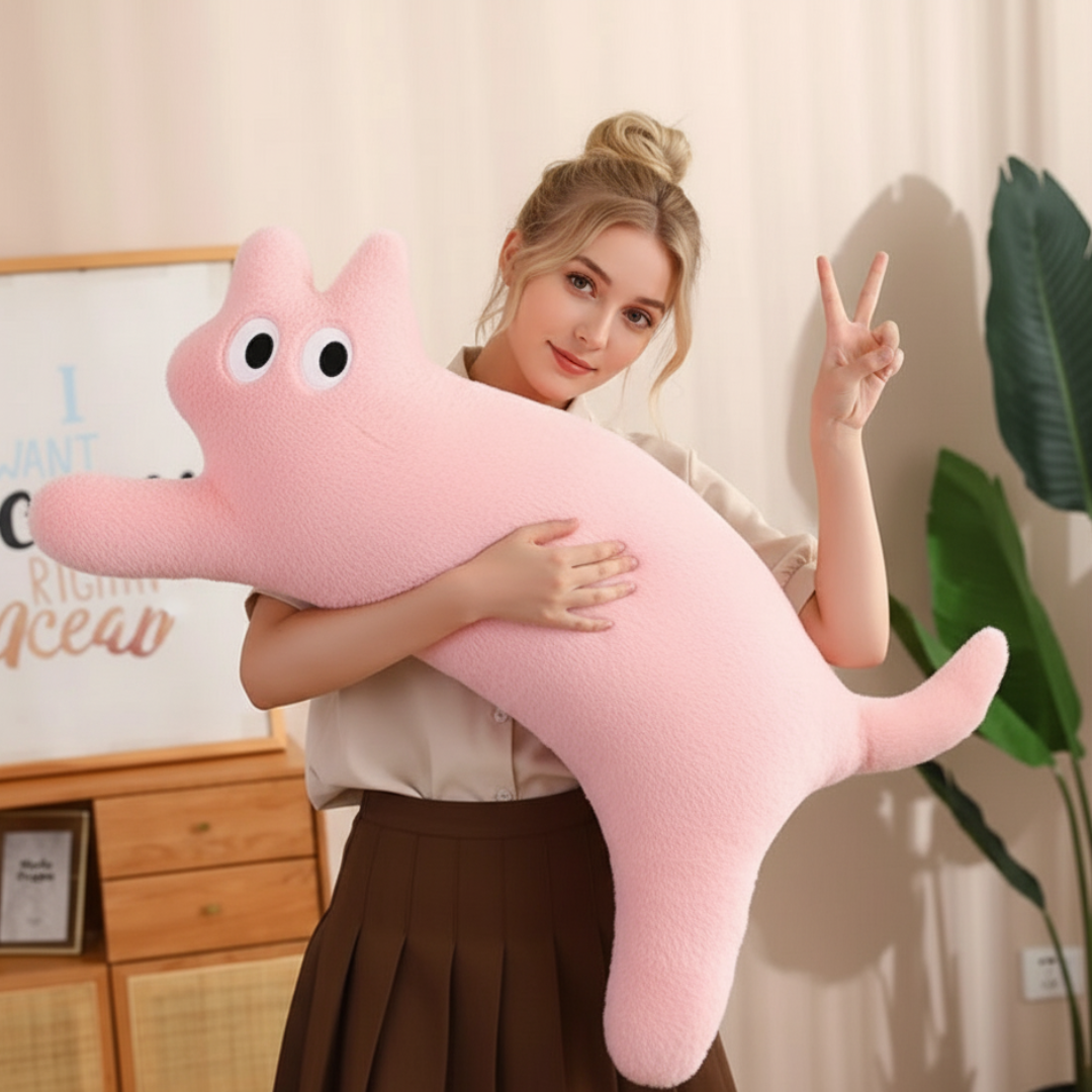 Cute Huggable Soft Long Cat Pillow Plush Toy