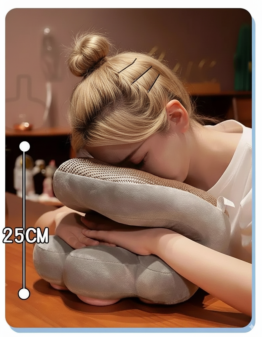 Soft Breathable Cartoon Cat Paw Nap Pillow