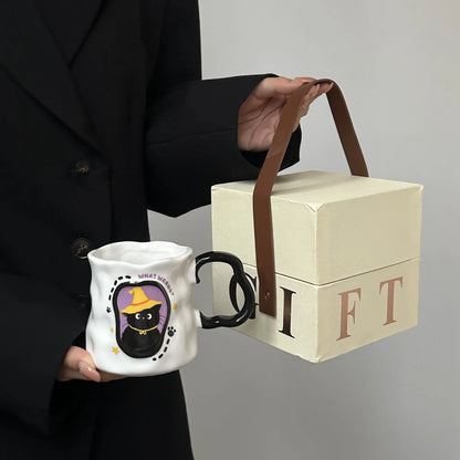 "WHAT WRONG?" Wizard Cat Mug