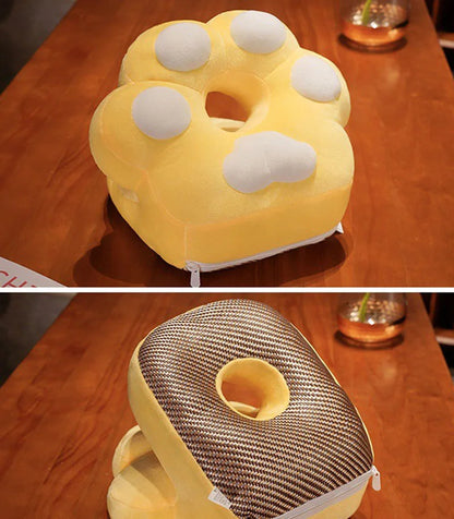 Soft Breathable Cartoon Cat Paw Nap Pillow