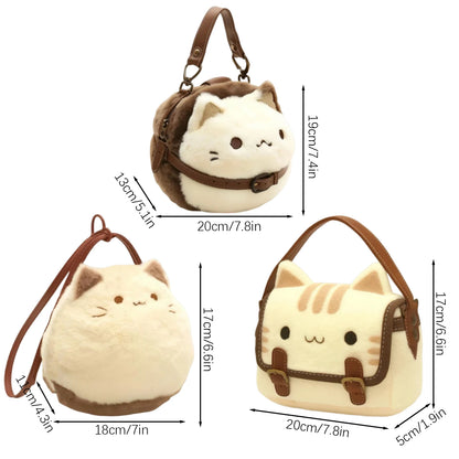 Adorable Plush Cat Shoulder Bag