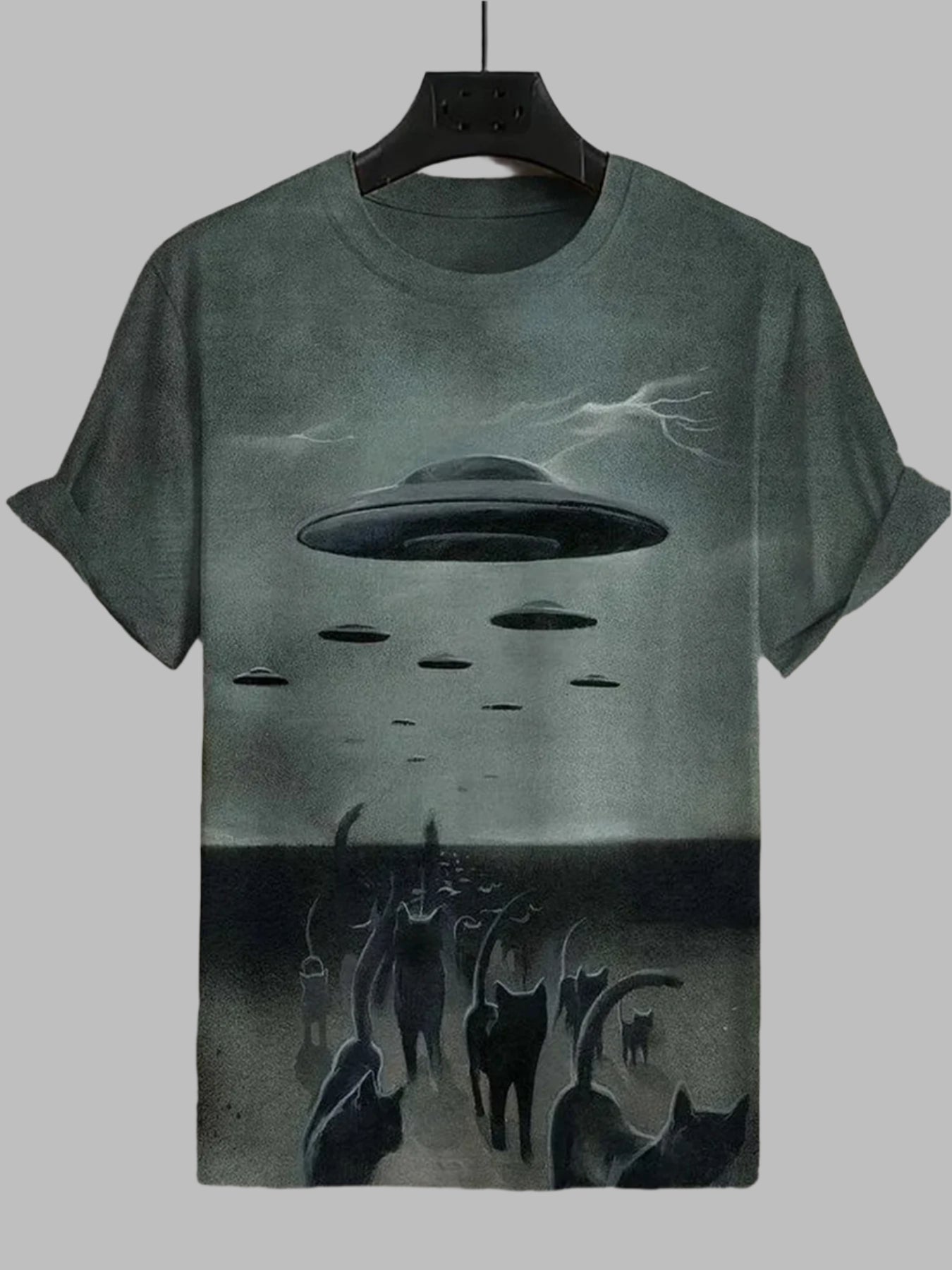 Stylish Breathable Cat Design Graphic T-shirts for Men