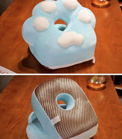 Soft Breathable Cartoon Cat Paw Nap Pillow