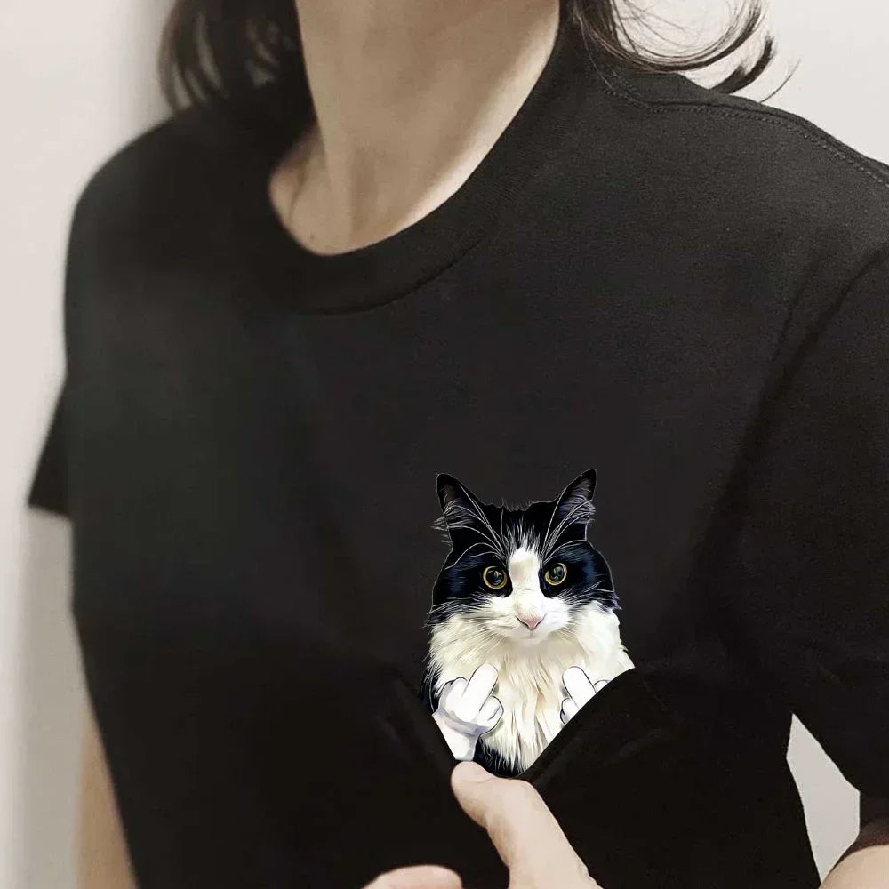 Funny Middle Finger Cat T-Shirt