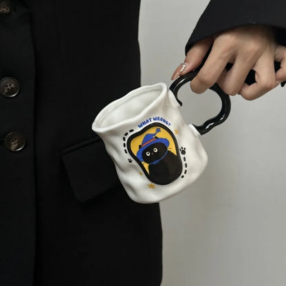 "WHAT WRONG?" Wizard Cat Mug