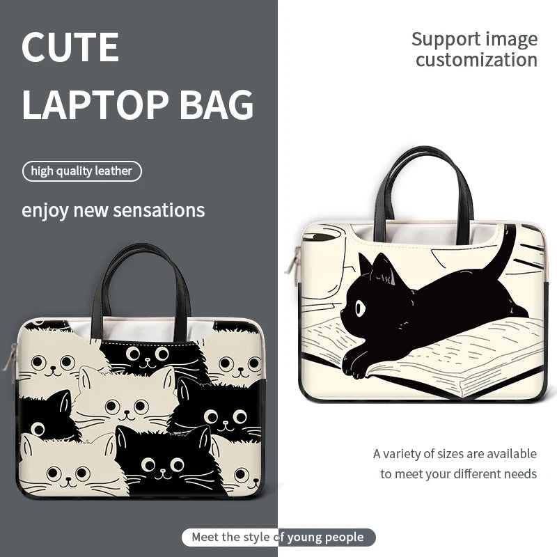 Black Cat Laptop Bag