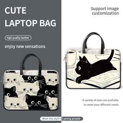 Black Cat Laptop Bag