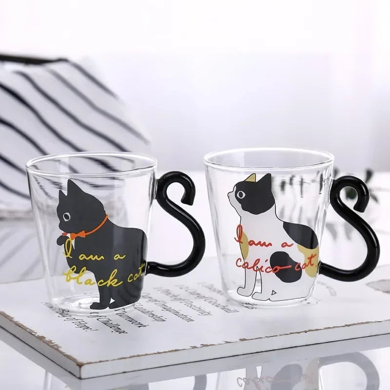 Adorable Cat Tail Glass Mug