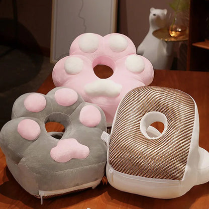 Soft Breathable Cartoon Cat Paw Nap Pillow