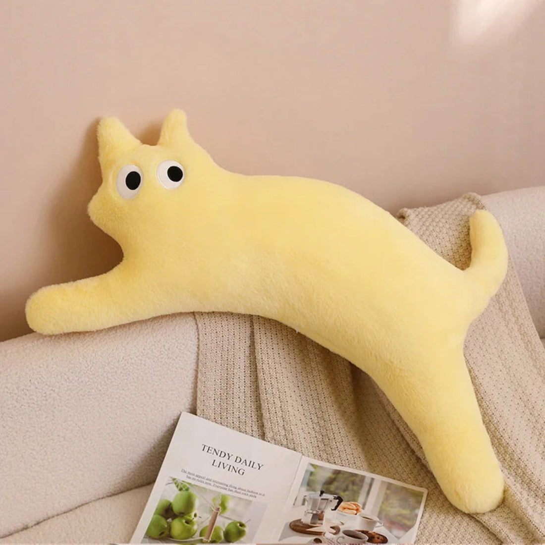 Cute Huggable Soft Long Cat Pillow Plush Toy