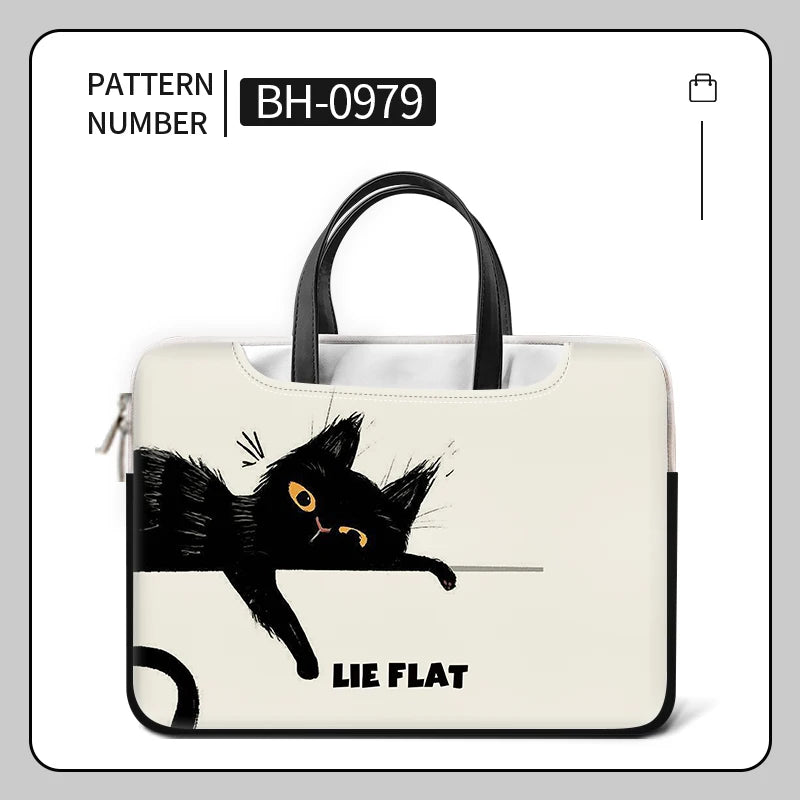 Black Cat Laptop Bag