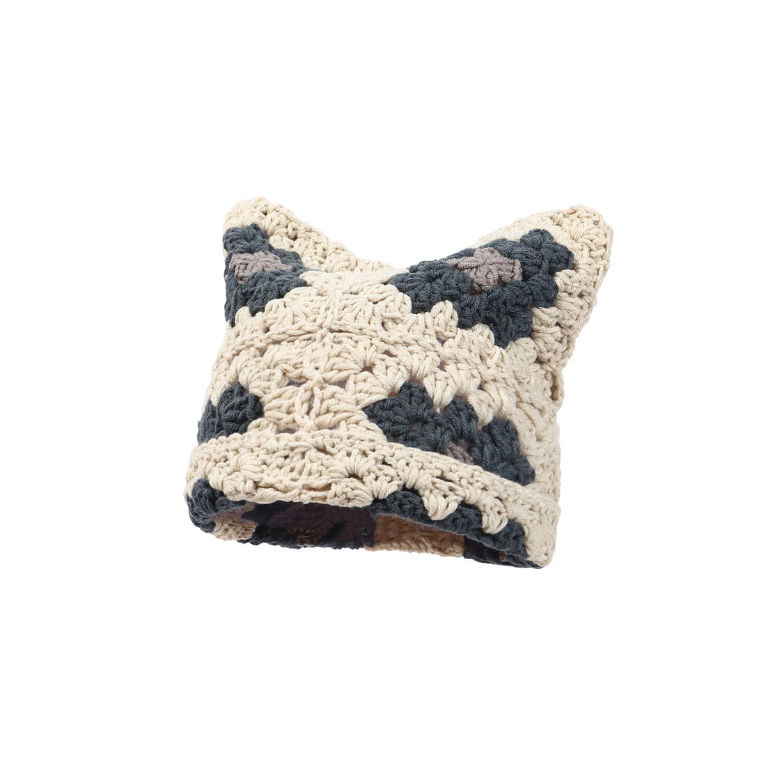 Knitted Square Cat Beanie