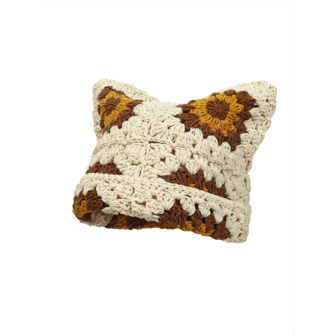 Knitted Square Cat Beanie