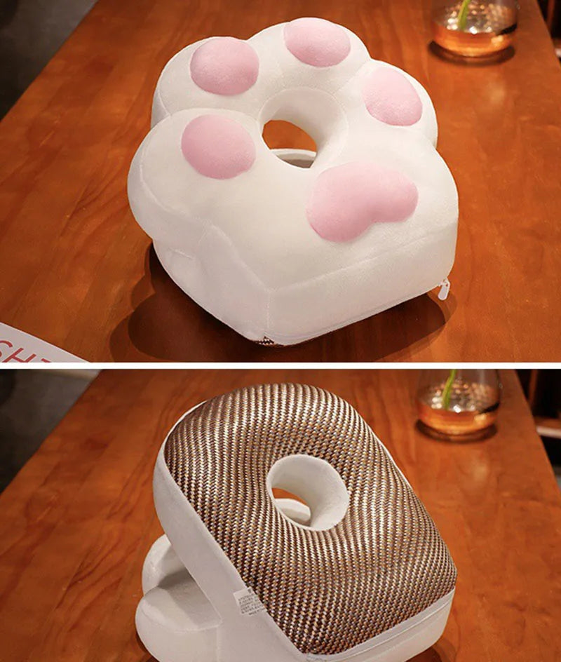 Soft Breathable Cartoon Cat Paw Nap Pillow