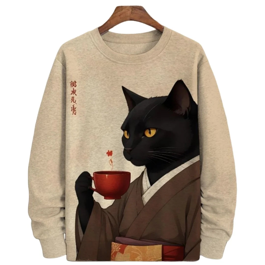 Whiskered Legends: Japanese Themed Cat Sweater Collection