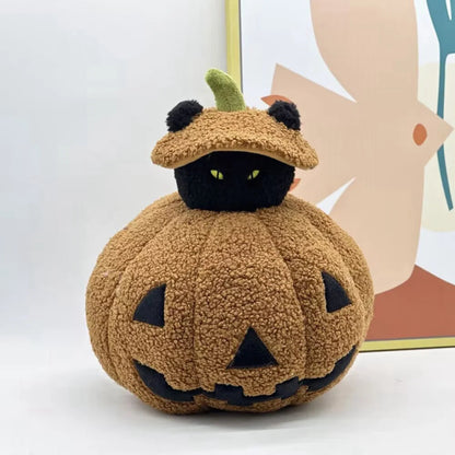 Black Cat Pumpkin Plush