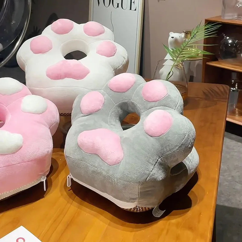 Soft Breathable Cartoon Cat Paw Nap Pillow