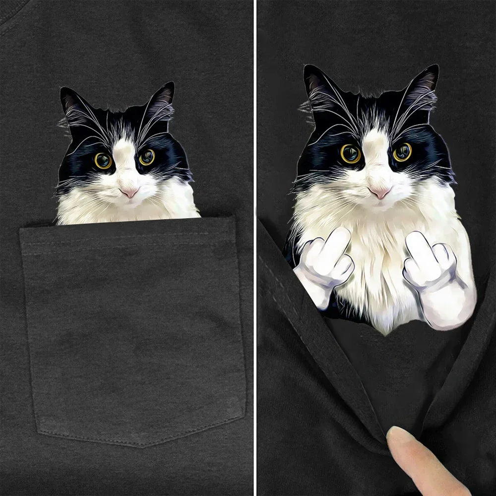 Funny Middle Finger Cat T-Shirt