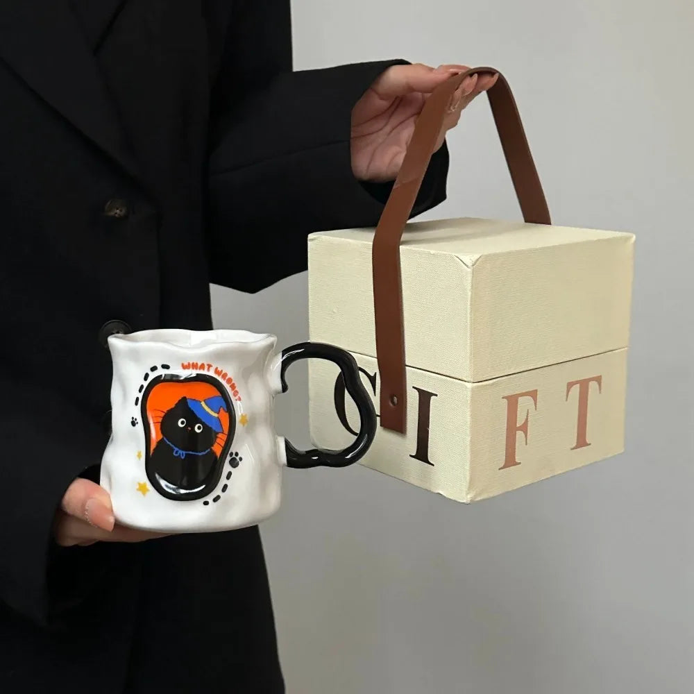 "WHAT WRONG?" Wizard Cat Mug