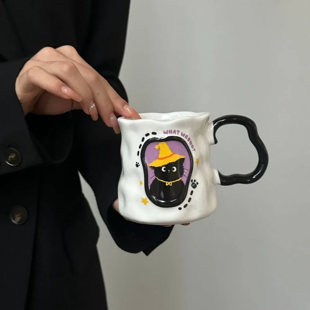 "WHAT WRONG?" Wizard Cat Mug