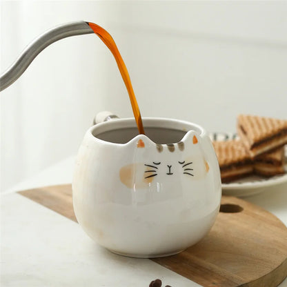Cute Cat Shaped Ceramic Cup