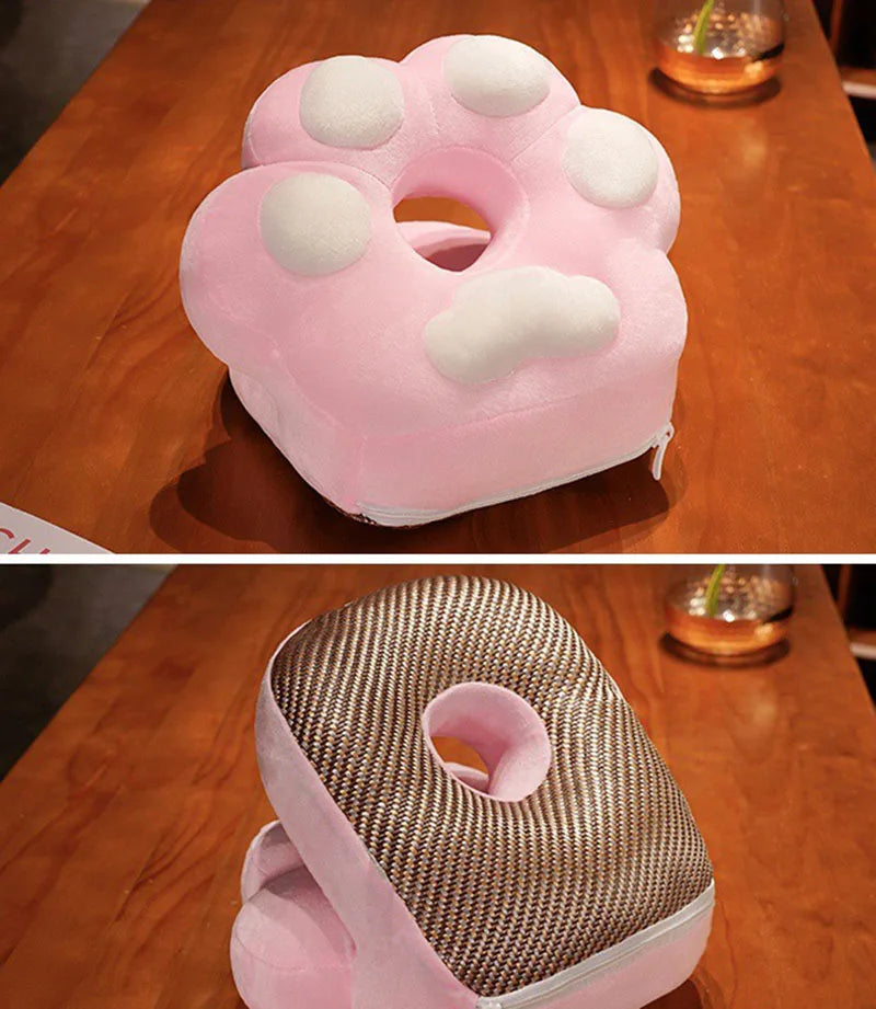 Soft Breathable Cartoon Cat Paw Nap Pillow