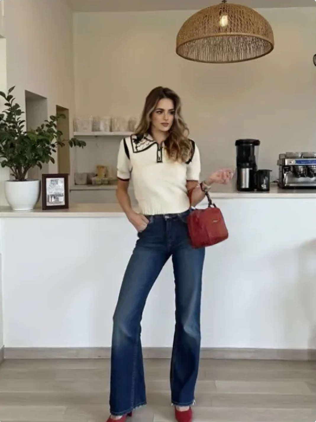 Summer Stylish Knit Blouse With Cat Embroidery