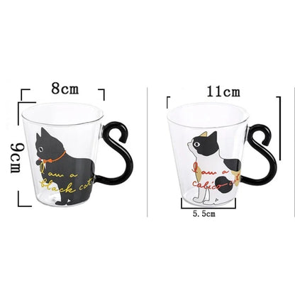 Adorable Cat Tail Glass Mug