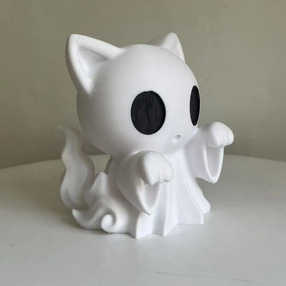 Cute Kitty Ghost Statue