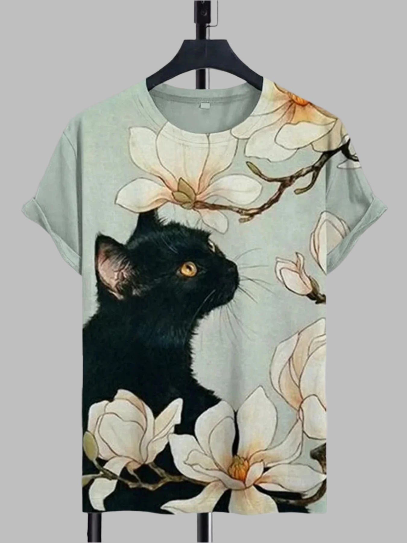 Stylish Breathable Cat Design Graphic T-shirts for Men
