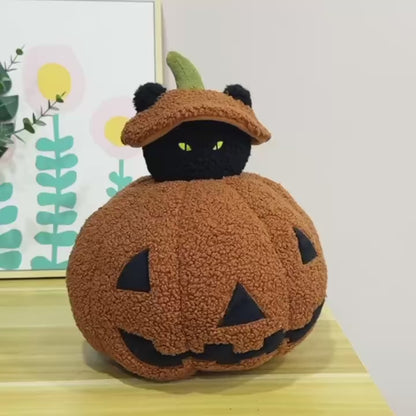 Black Cat Pumpkin Plush